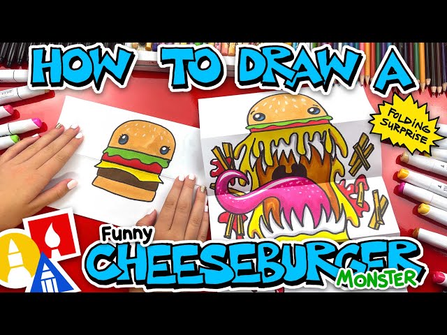 How To Draw A Cheeseburger Monster