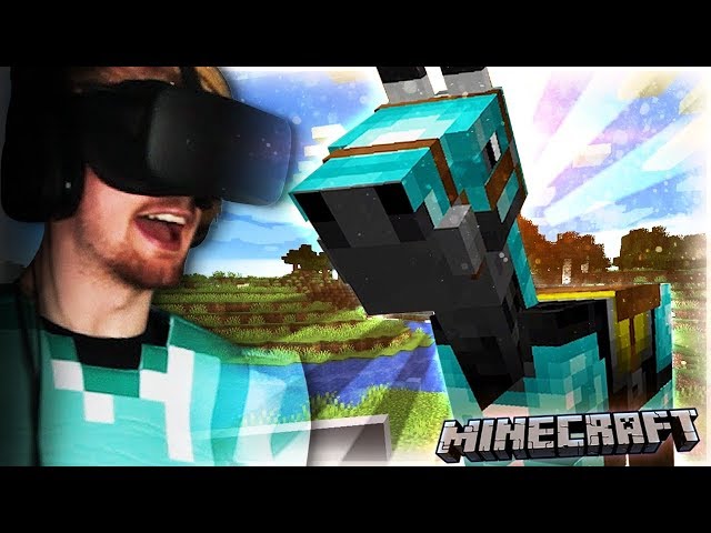 FINDING A DIAMOND HORSE IN DIAMOND ARMOR in Minecraft (VR)