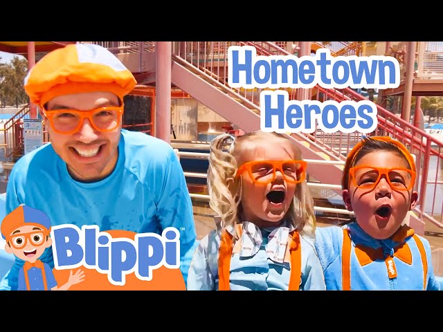 Meet Gwenivere and Tyler - Blippi's Hometown Heroes! | Blippi Visits a Water Park! | Blippi Toys