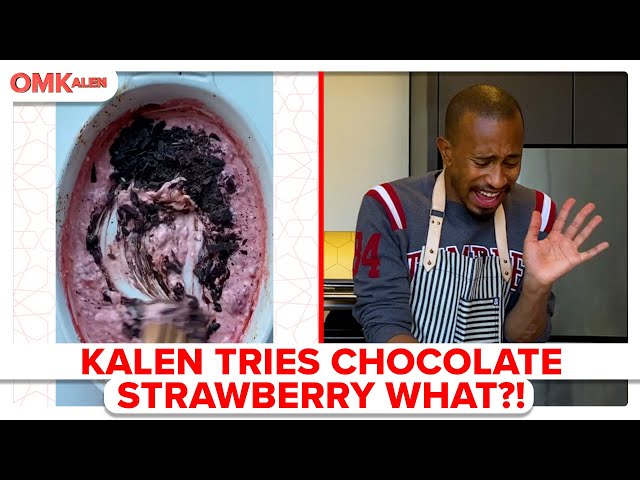 Kalen Tries Chocolate Strawberry Cheesecake WHAT?!