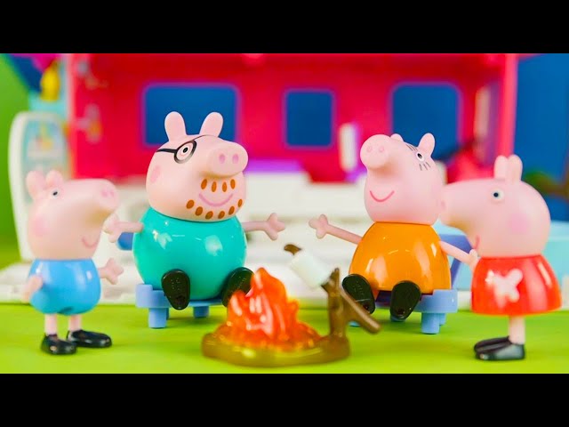 Peppa Pig Goes Camping! Toy Videos For Toddlers and Kids