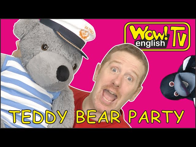 Baby Teddy Bear Tea Party Song for Kids with Steve and Maggie | Speaking Stories Wow English TV