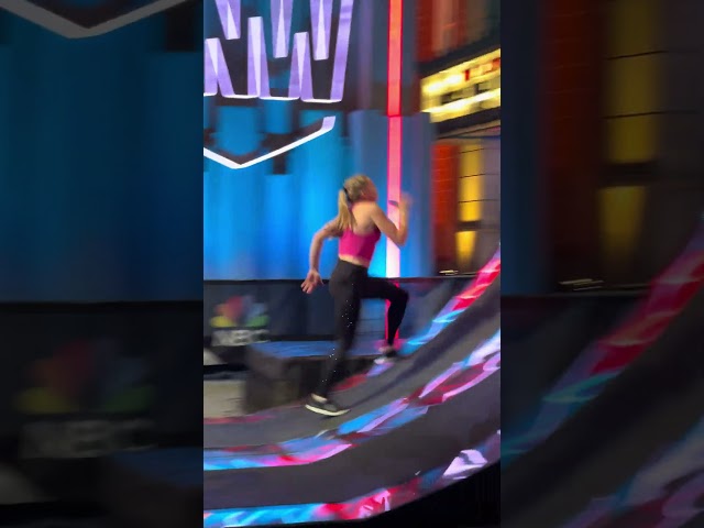 Exclusive BTS of Taylor Absolutely crushing that wall! 🤩  #americanninjawarrior #newseason
