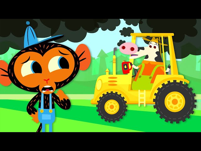 Oh No! Miss Cow's Tractor Is Polluting the Environment