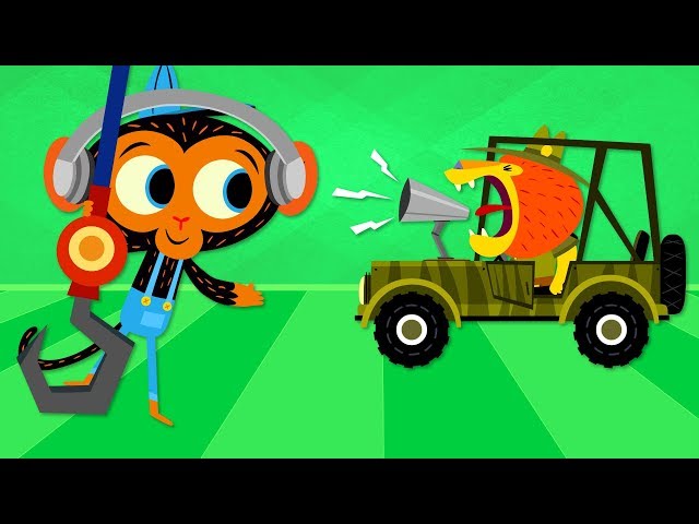 Mr. Monkey Repairs A Jeep's Horn | Mr. Monkey, Monkey Mechanic | Full Episode