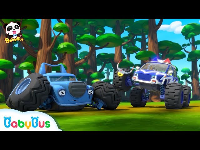 Monster Cars' Forest Exploration | Baby Panda's Crystal Cave Adventure | Monster Truck | BabyBus