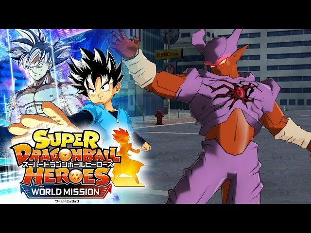 XENO JANEMBA IS TRYING TO DESTROY HERO TOWN!!! Super Dragon Ball Heroes World Mission Gameplay!