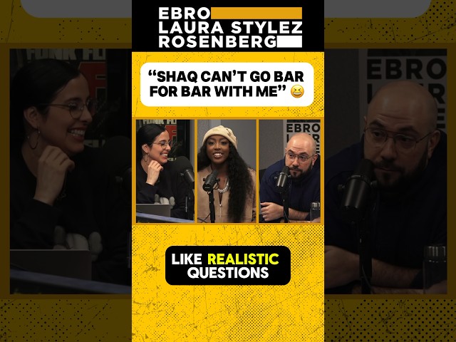 Flau’Jae Johnson versus Shaquille O’Neal 🤣 🎤 #ebrointhemorning #hot97 #flaujae #shaq