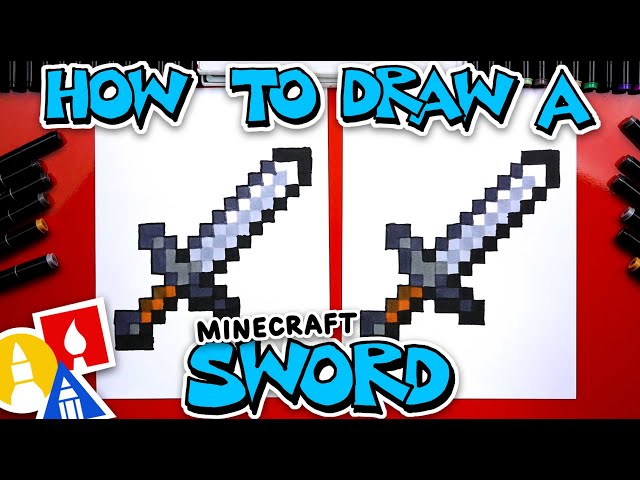 How To Draw A Minecraft Sword