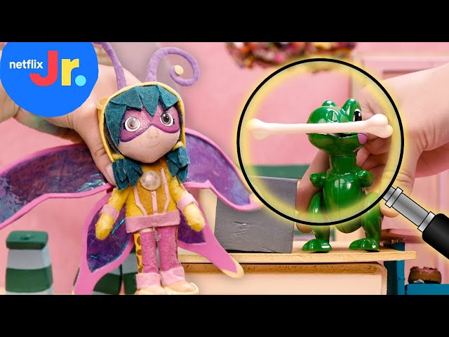 Toy Play Hide and Seek Game: Find the Dinosaur! Action Pack | Netflix Jr