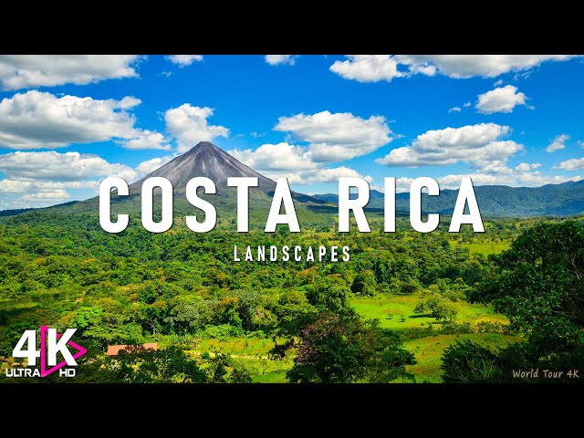 COSTA RICA 4K - Relaxing Music With Beautiful Natural Landscape - Amazing Nature
