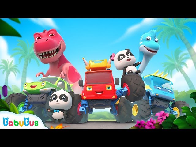 Baby Panda and Super Monster Cars | T-Rex's Homeland | Car Story | BabyBus
