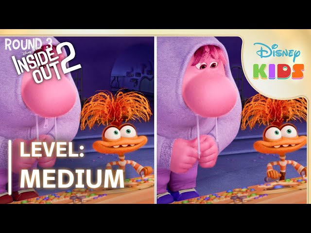 Spot the Difference | Level: MEDIUM | Inside Out 2 | Disney Kids