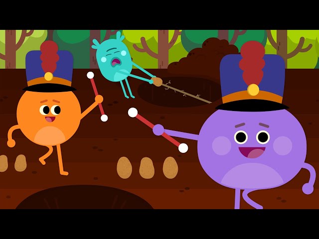 Marching Mashed Potatoes | The Bumble Nums | Cartoon For Kids