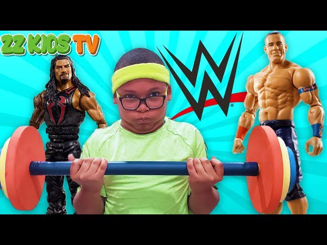 ZZ Kid & WWE Wrekkin' Action Figure Train for WWE Wrekkin' Match! Superstars in Training!