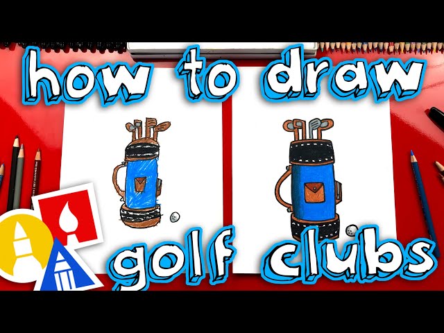 How To Draw A Golf Club Bag For Father's Day!
