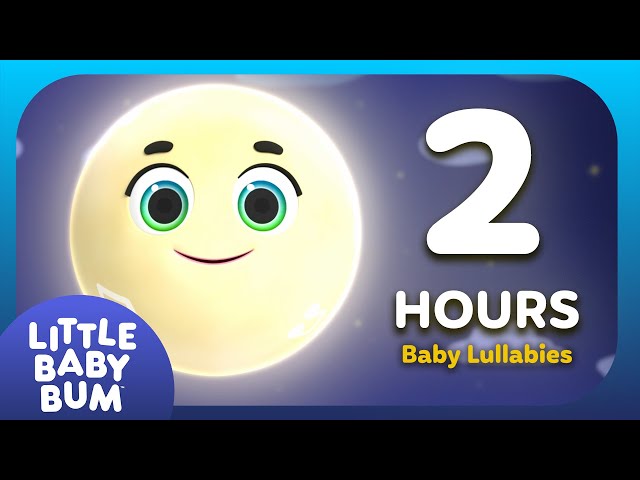Mindful Bedtime Songs🌙✨ Calming Sensory Moon Animation | Baby Songs Fall Asleep | Little Baby Bum