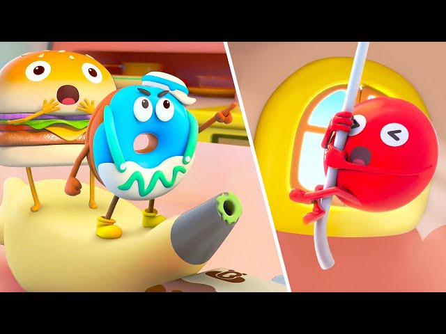 Donut and Burger Work Together! | Teamwork for Kids | Kids Cartoon | Super Rescue Team | BabyBus