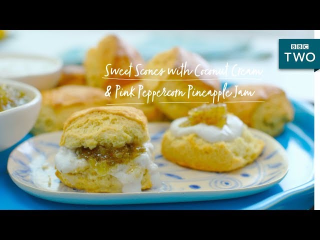 Coconut Cream & Pineapple Jam Scones | Nadiya's British Food Adventure: Episode 7 - BBC Two
