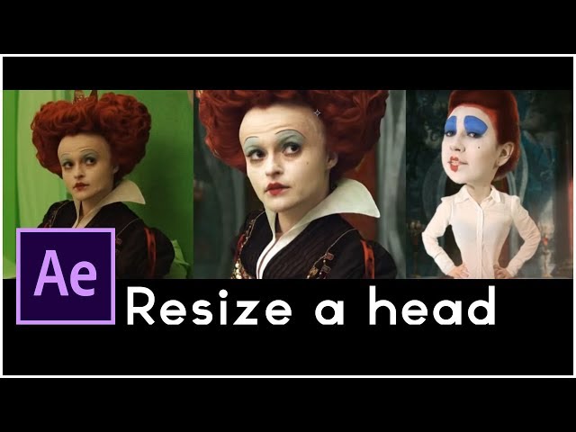 After Effects Tutorial: Hollywood Movie VFX, Resizing the head, special effect alice in wonderland
