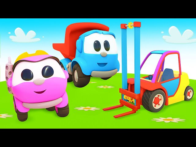 Car stories for kids & animation for kids. Leo the truck cartoons for kids. Full episodes cartoon.