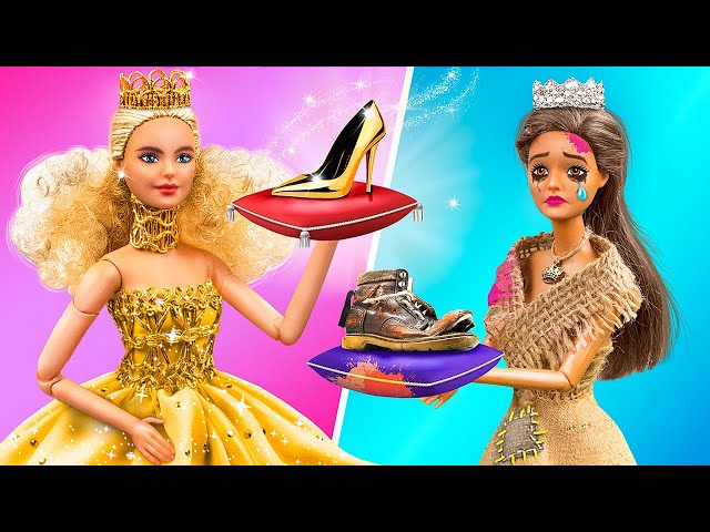 Rich Doll vs Broke Doll / 11 DIY Barbie Ideas for Princesses