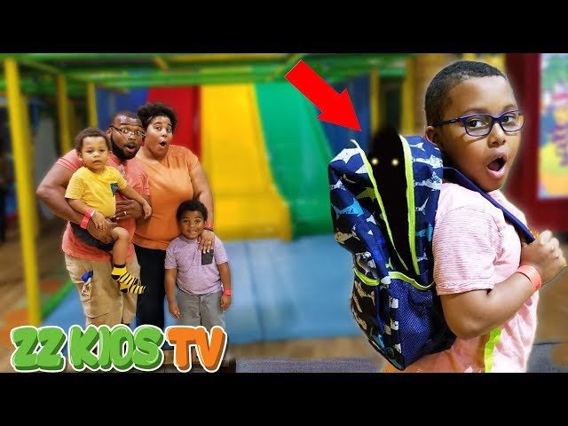 ZZ KID SNUCK BABY MONSTER ON OUR TRIP TO TRAMPOLINE PARK! Vlogskit