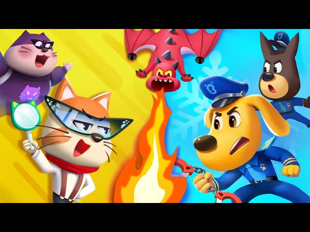 Sheriff VS Fire Dragon | Police Chase | Detective | Kids Cartoon | Sheriff Labrador | BabyBus