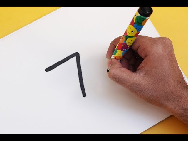 How to turn Number 7 into a Cartoon GINGERBREAD ! Fun with Number Drawing for kids