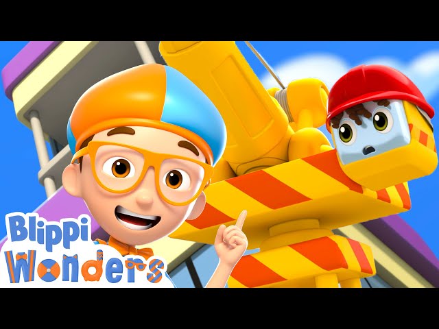 Blippi Wonders - Blippi Visits a Construction Site! | Educational Cartoons for Kids | Blippi Toys