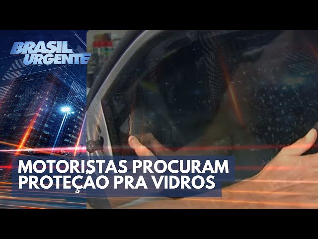 Gangue da pedrada: motoristas procuram proteção pra vidros | Brasil Urgente