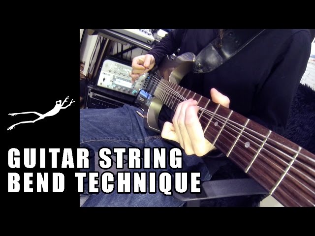 Guitar string bend technique