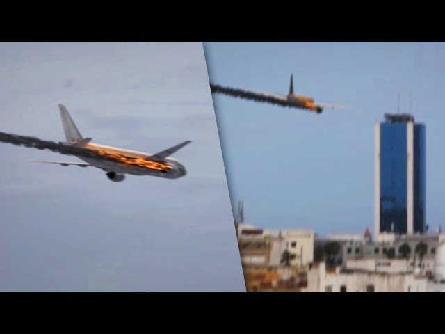 بالفيديو: انفجار محرك طائرة بسماء تونس العاصمة  Airplane Engine Failure VFX - ELEMENT 3D