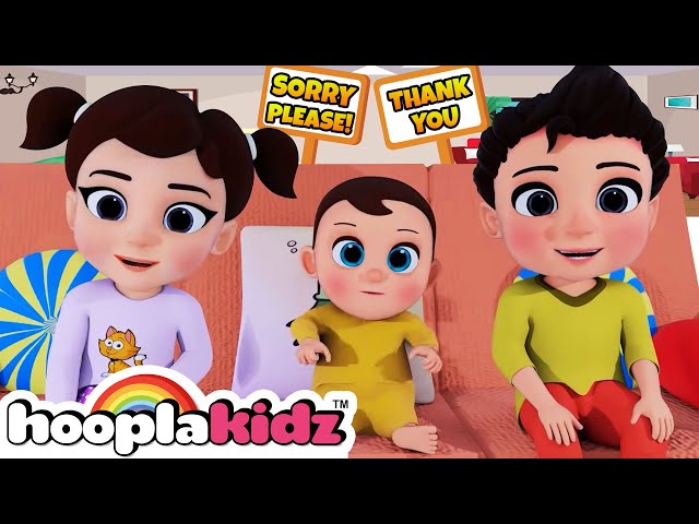 Nursery Rhymes for Babies | Sorry Thank You Song | HooplaKidz