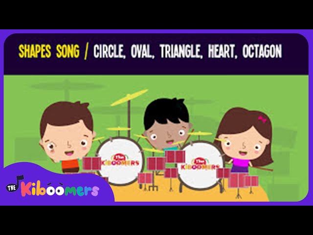 Circle Oval Triangle Heart Shapes Lyric Video - The Kiboomers Preschool Songs & Nursery Rhymes
