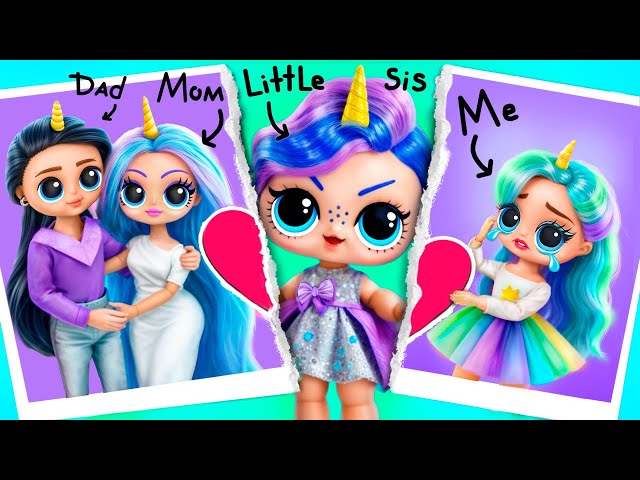 My Little Pony: Younger Sister Destroyed My Family! 31 LOL OMG DIYs