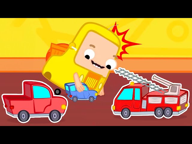 Funny cartoons for kids. The Wheelzy Family cartoon. New adventures of baby cars for kids.