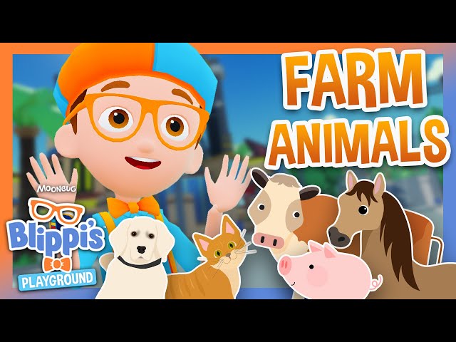 Blippi Finds All Animals In Old MacDonald's Farm! | Blippi Plays Roblox! | Gaming Videos