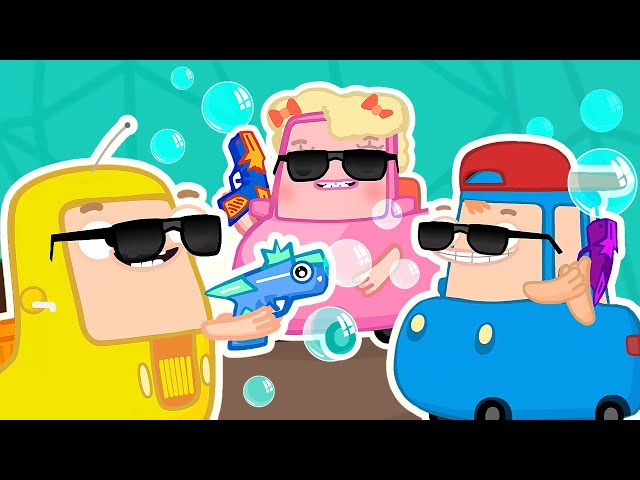 Cars pretend to play SPIES! The Wheelzy Family: NEW EPISODE. Funny cartoon for kids.