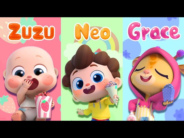 Yum Yum Rainbow Popcorn | Colors Song | Kids Songs | Neo's World | BabyBus