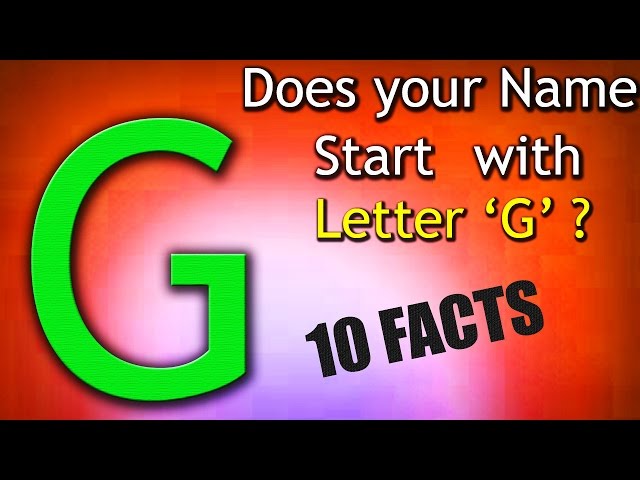 10 Facts about the People whose name starts with Letter 'G' | Personality Traits