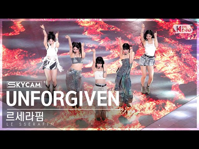 [항공캠4K] 르세라핌 'UNFORGIVEN (feat. Nile Rodgers)' (LE SSERAFIM Sky Cam) @SBS Inkigayo 230507