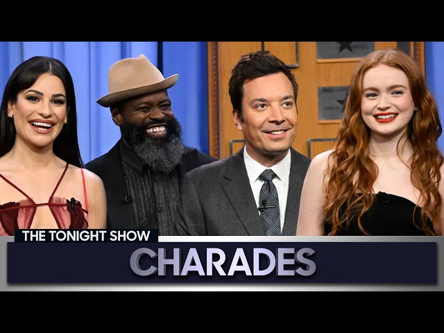 Charades with Lea Michele and Sadie Sink | The Tonight Show Starring Jimmy Fallon