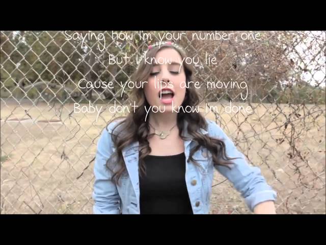 Lips are Moving by Meghan Trainor, (cover by CIMORELLI) lyrics on screen