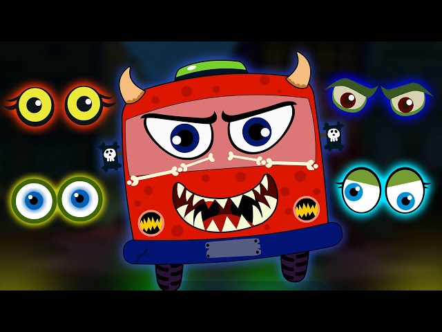 Wheels on The Bus Spooky Ride with Halloween Monsters | Scary Nursery Rhymes 2023 #halloween