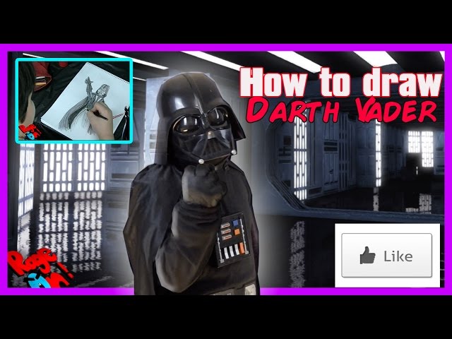 RageOn! How to draw Star Wars Darth Vader speed drawing for kids