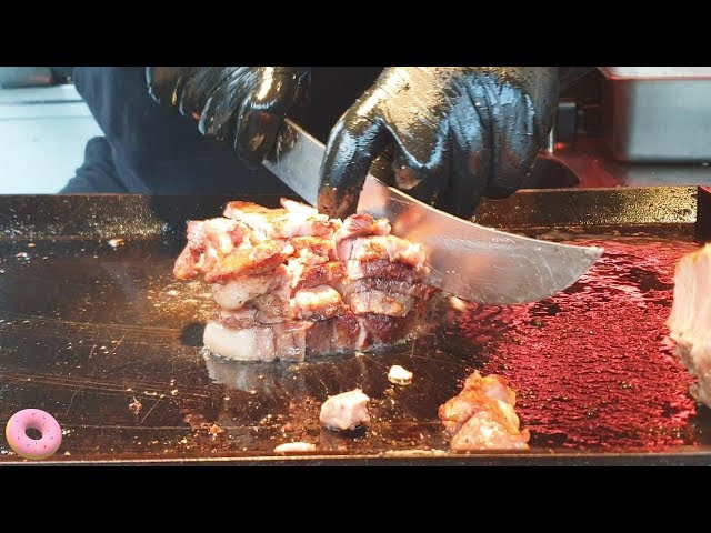 Amazing Pork butt shoulder steak - Korea street food