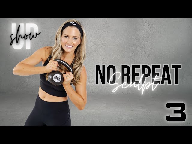 30 Minute NO REPEAT FULL BODY Sculpt with WEIGHTS: At home workout with options for all
