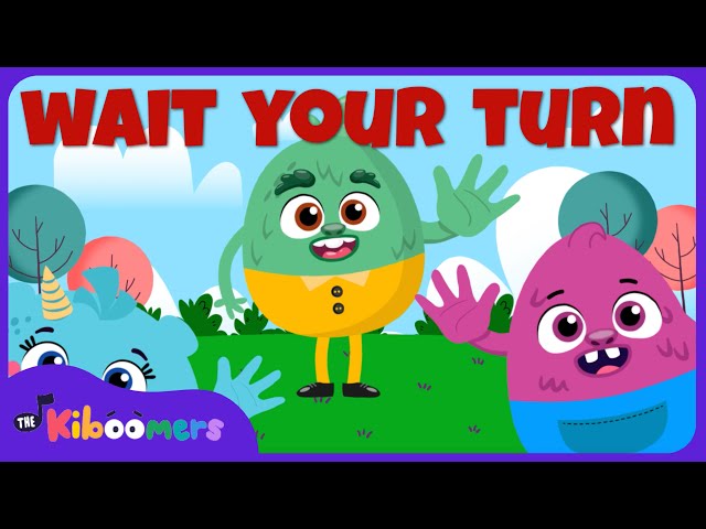 Wait Your Turn Tooty Ta Song - THE KIBOOMERS Preschool Songs for Circle Time