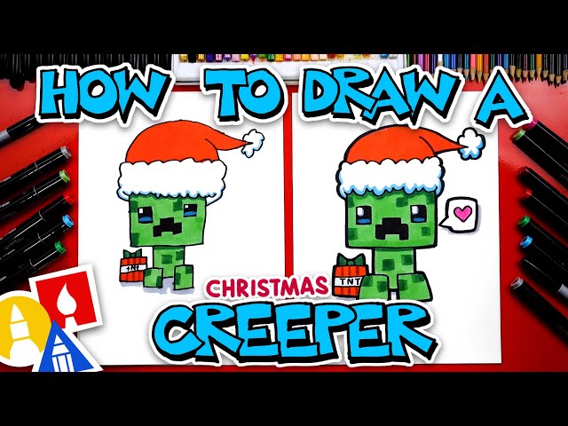 How To Draw A Christmas Creeper
